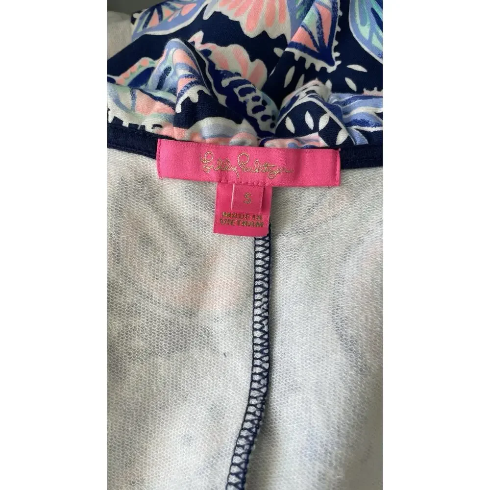 Lilly Pulitzer Romee Wrap Dress Holy Flockamolie Ruffled Sleeveless Preppy S - Picture 8 of 11